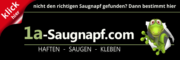 Saugnapf mit Gewinde und Rändelmutter