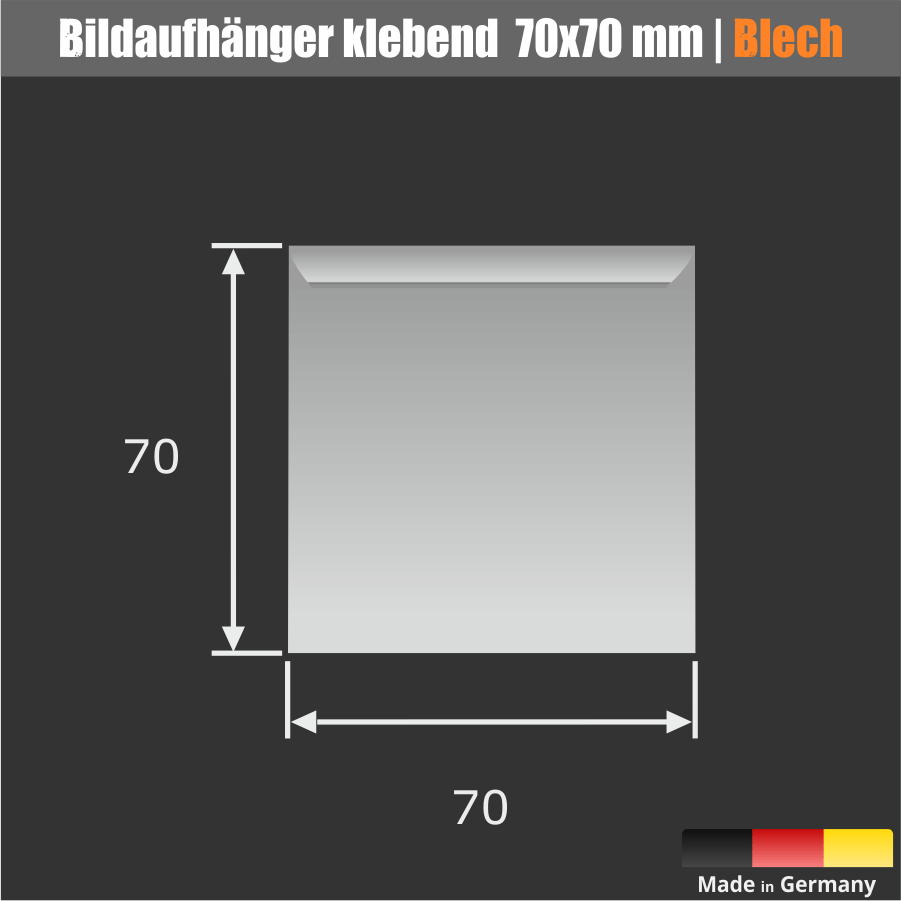 Magnet-Montage für Schilder Dibond Spiegel selbstklebend bis 6 kg | 70x70 mm 