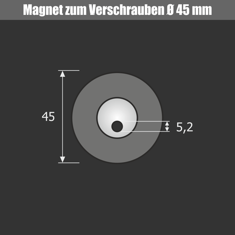 Magnet-Montage für Schilder Dibond Spiegel selbstklebend bis 6 kg | 70x70 mm 