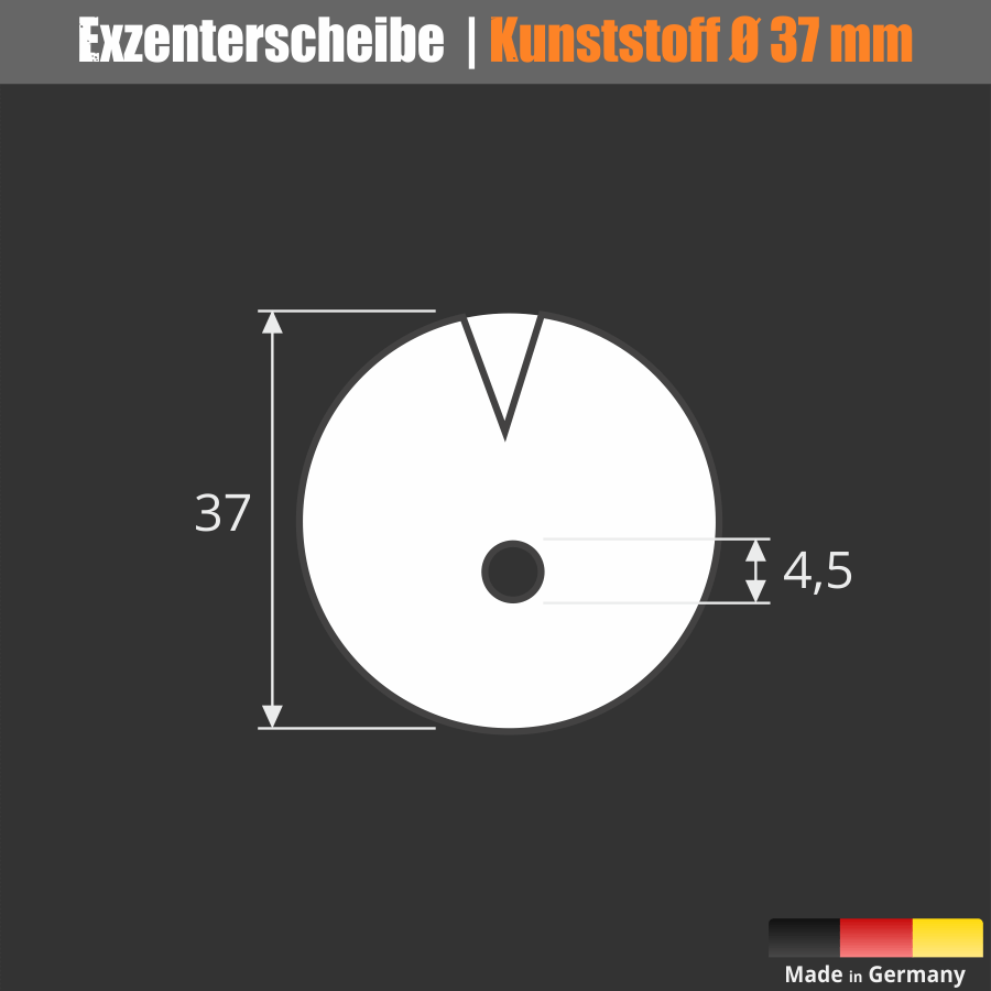 Exzenterscheibe Kunststoff Ø 37 mm