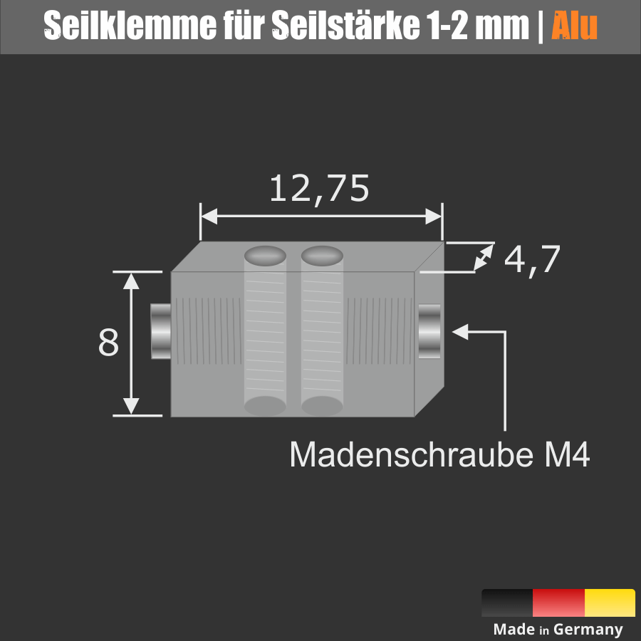 Seilklemme Seilverbinder Seilabhängung