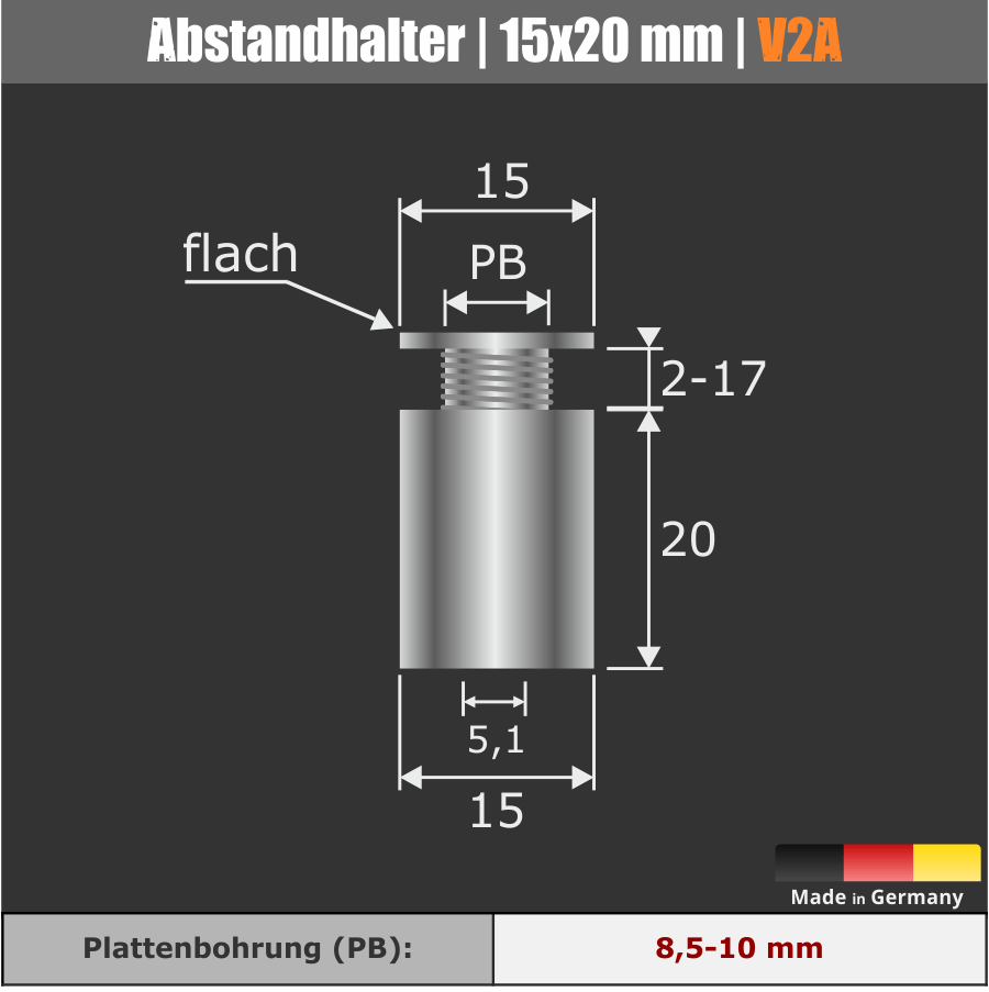 Selbstklebende Abstandhalter klar