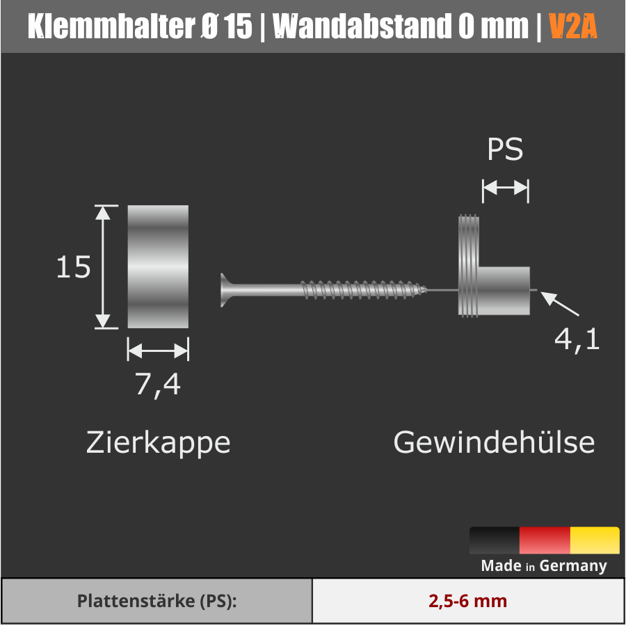 6 Stück Gummitülle Halterung Durchmesser 19/32 (15mm) Runde T-Typ