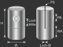 Lochblechhalter Edelstahl V2A 40 x 25 mm PS: 1,5-4 mm + Gummi | Wandmontage
