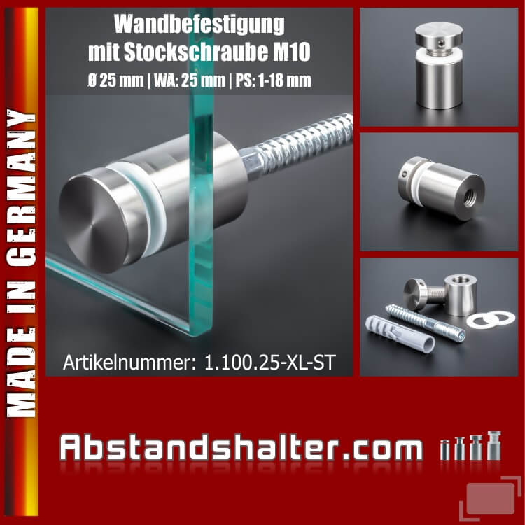 Gewindehülse - Gewinde M10 - Länge 12 mm - Innen-Ø M10 x 1,25 mm