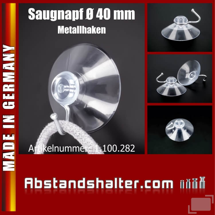 Saugnapf Ø20mm mit Metallhaken