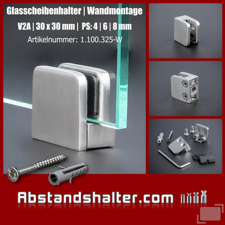 PRIOstahl Glashalter Glasklemmen Abstandhalter Klemmhalter - 4