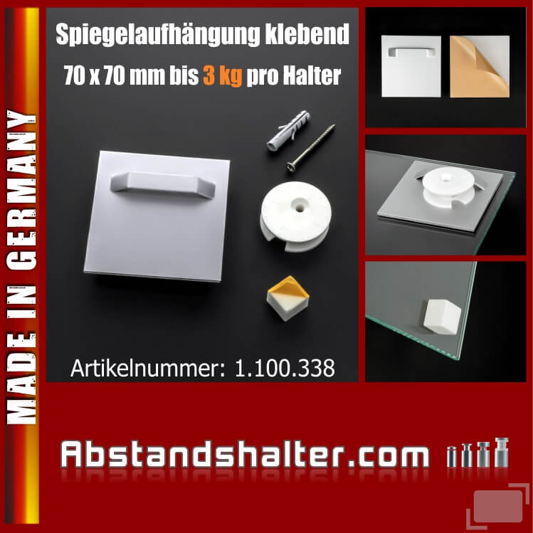 Magnet-Spiegelmontage Set 200 x 100 mm online entdecken