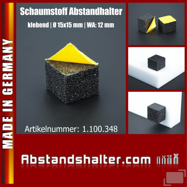 Selbstklebende Schaumstoff Schutzpuffer 15 x 15 mm kaufen