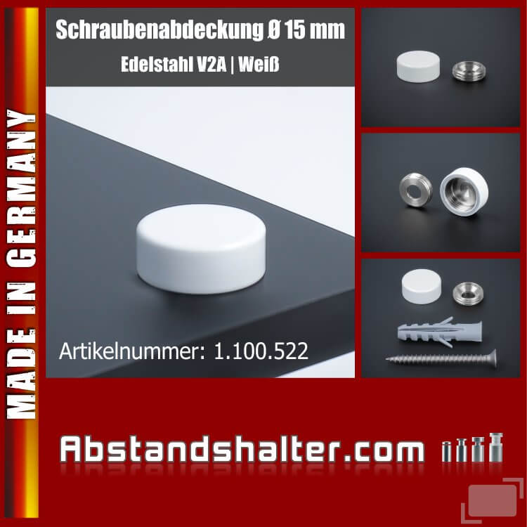 2Blatt/280Stk Schraubenloch Abdeckung Aufkleber 12mm Dmr PVC Deckel weiß