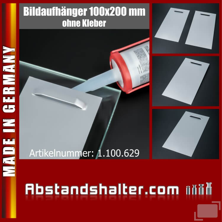Bildaufhänger | Spiegelblech | 100x200 mm | 1 mm - ohne Kleber Bildaufhänger | Spiegelblech | 100x200 mm | 1 mm - ohne Kleber