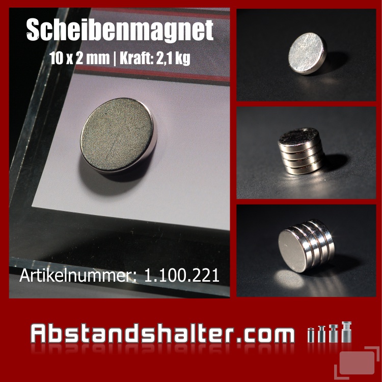 Scheiben-Magnete Neodym N42 Ø15 mm Stärke: 2 mm | Postermontage