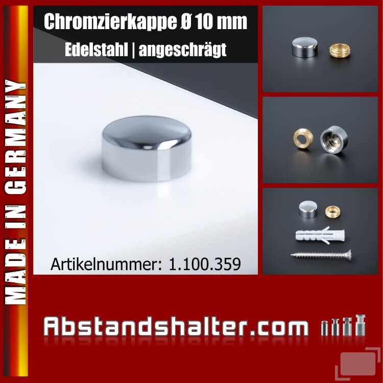 Schrauben Abdeckung chrom für M10 Schrauben 5 stück