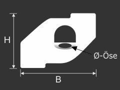 Deckenclip Ösen-Haken für Rasterdecken bis 24 mm | Odenwalddecken 