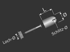 Deckenhalterung | Schrägdeckenbefestigung zur Kugelseilbefestigung