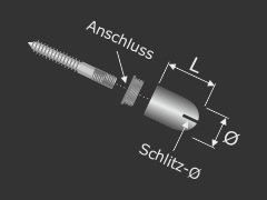 Deckenhalterung | Schrägdeckenbefestigung zur Kugelseilbefestigung mit Stockschraube Deckenhalterung | Schrägdeckenbefestigung zur Kugelseilbefestigung mit Stockschraube