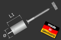 Lieferumfang: Deckenhalter Ø18 mm L: 30 mm für Seil 1,5mm Automatik | Edelstahl V2A Lieferumfang: Deckenhalter Ø18 mm L: 30 mm für Seil 1,5mm Automatik | Edelstahl V2A