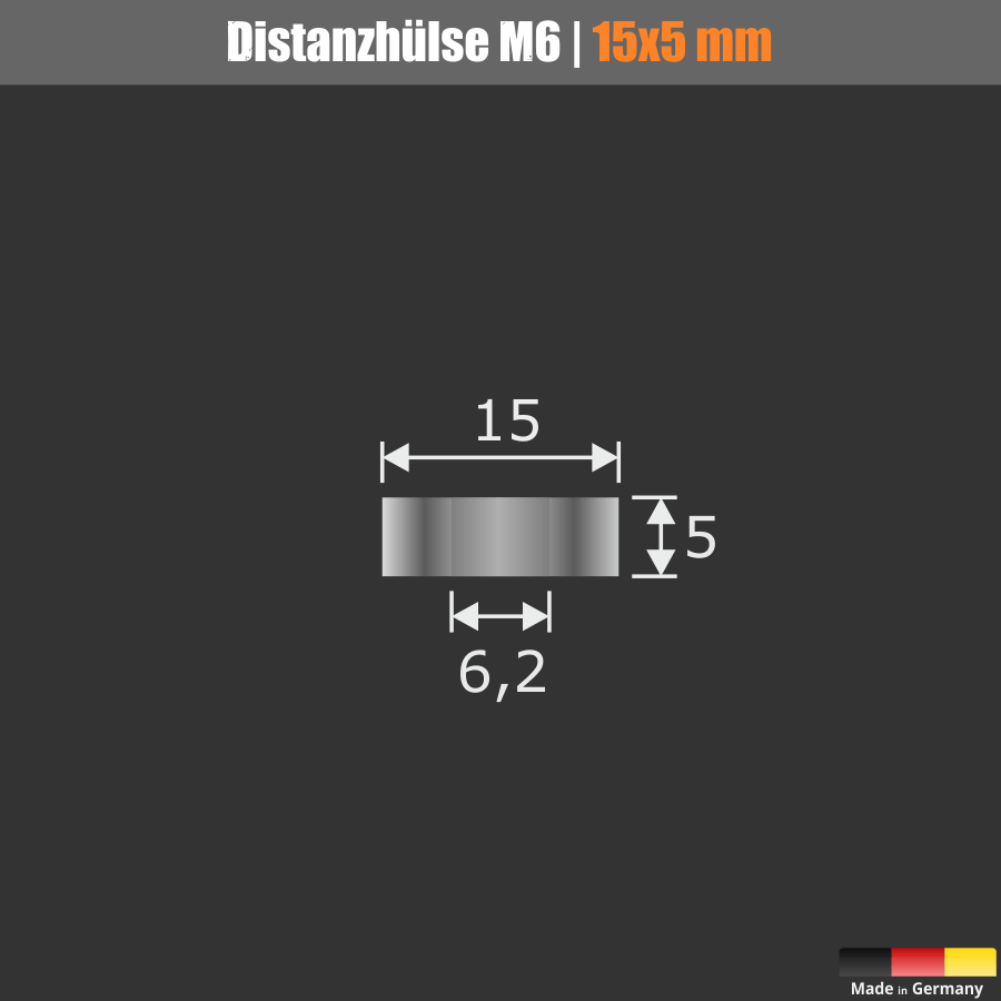 Schilderbefestigung Edelstahl V2A Ø 15x5mm Schildhalter PS: variabel