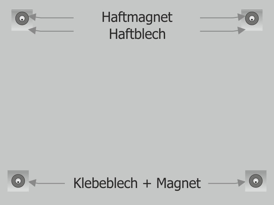 Winjun 6 Stück Magnethalter Montagemagnete Magnet mit Griff mit 6 STK.  Ersatz Filz Pad für Autofolie Folierungs Werkzeug 