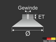 Saugnäpfe Ø 50 mm Saugnapf mit Innengewinde M6 | Edelstahl Saugnäpfe Ø 50 mm Saugnapf mit Innengewinde M6 | Edelstahl