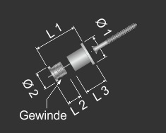 Deckenabhänger Seilabhänger Messing 10x1mm für Kugelseil | schwarz