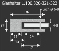 Kunststoffstift 3,9x12,5 mm Sicherungsstift Glashalter klein 36x29 mm