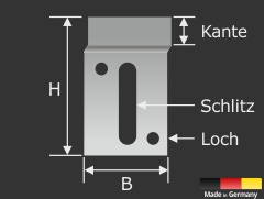Wandhalter Haken Aufhängung für Haftblech mit Lasche Wandhalter Haken Aufhängung für Haftblech mit Lasche