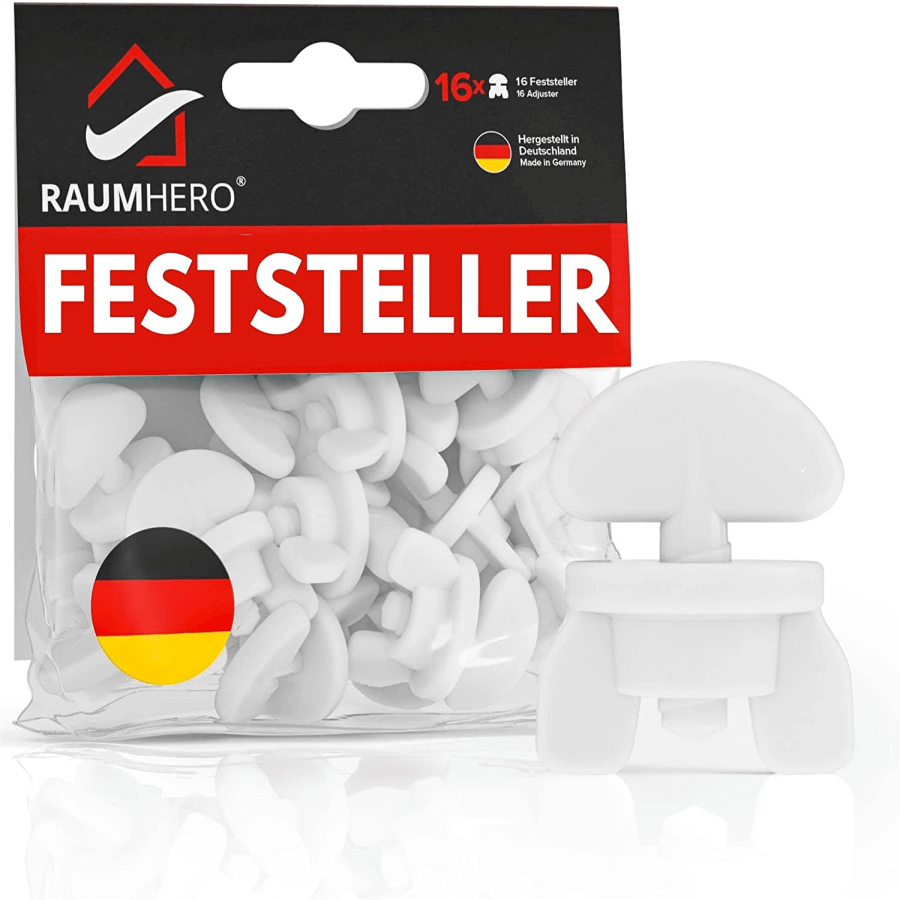 Feststeller für Gardinenschiene Verpackung und Produktübersicht