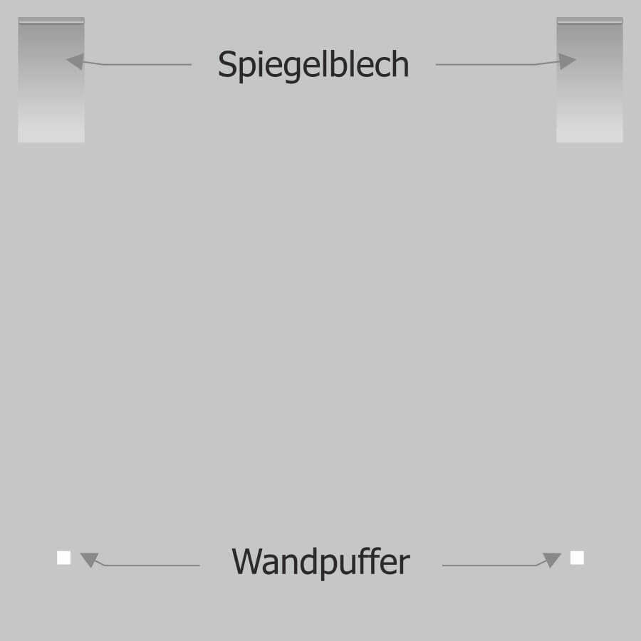 Spiegelbefestigung klebend 200x100mm Montageanleitung