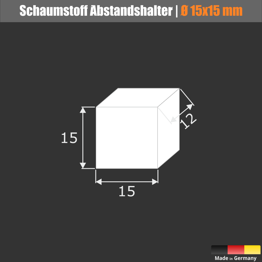 Wandpuffer Schaumstoff weiß Skizze mit Maße