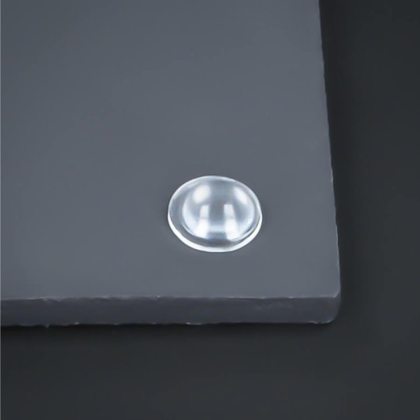 Elastik-Puffer klebend Ø 8mm WA: 2,5mm montiert auf dunkler Platte