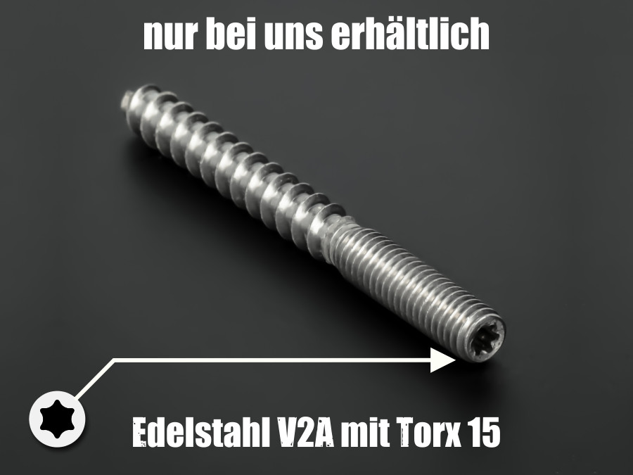 Stockschraube Edelstahl Stockschrauben V2A VA Holzschrauben A2 Schraube Holz