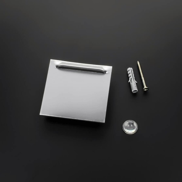 Spiegelbleche mit Wandpuffer bis 3 kg | Haftbleche 70x70 mm | klebend