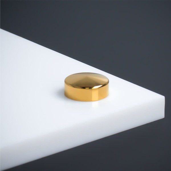 Schraubenabdeckkappe Ø 15 mm Edelstahl inkl. Gewindehülse | Gold