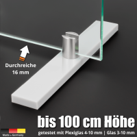 Acryl Standfuß Tischaufsteller+Halter für Spuckschutz Scheibe PS:3-10