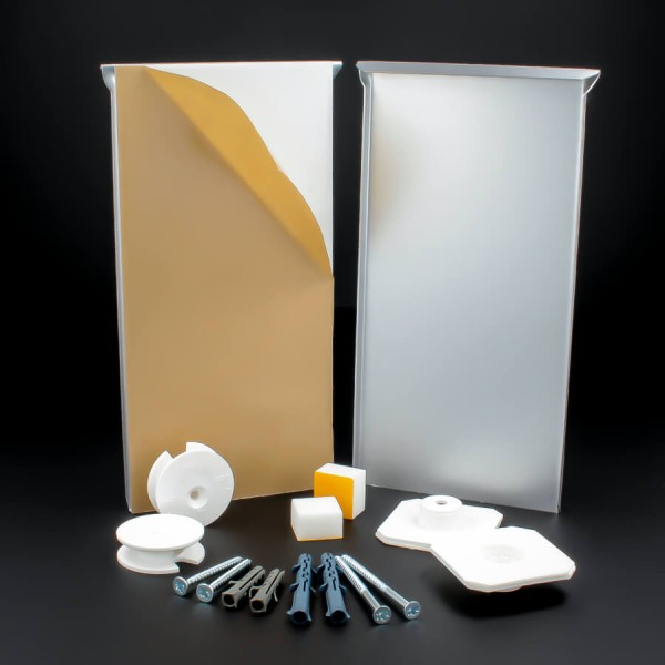 Spiegelaufhängung-Set bis 1,6qm o. 24 kg | Schilder | Blech 200x100 mm