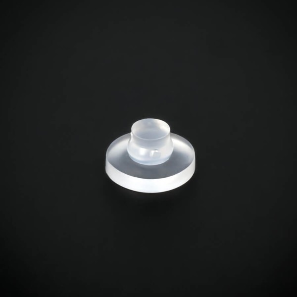Gumminoppen Ø 16 mm Gummi-Puffer Glasplatten | Glas-Tische | Auflage liegend auf dunklem Untergrund