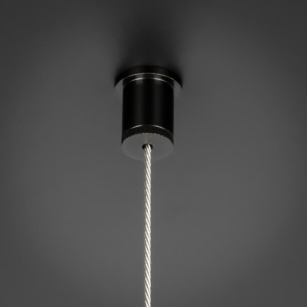 Deckenabhänger Seilabhänger Messing für Kugelseil 1,5-2 mm | schwarz