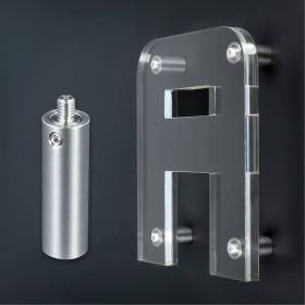 Buchstabenbefestigung + Gewinde Edelstahl Ø13x40mm mit Acrylbuchstabe auf dunklem Untergrund