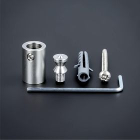 Buchstabenhalterung + Gewinde Edelstahl Ø13x20mm Lieferumfang auf dunklem Untegrund