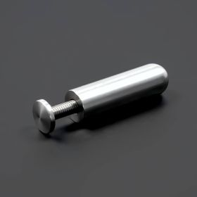 Tischaufsteller Edelstahl Ø 12mm liegend auf dunklem Untergrund