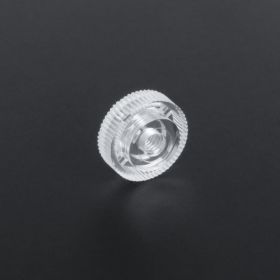 Rändelmutter M4 Gewinde klar stehend auf dunklem Untergrund