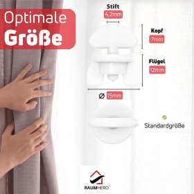 Feststeller für Gardinenschiene Abmessungen