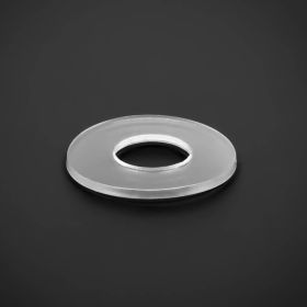 Unterlegscheibe weich PVC klar Ø 39 mm Innen-Ø: 16,5 mm Bundhöhe: 2 mm liegend auf dunklem Untergrund