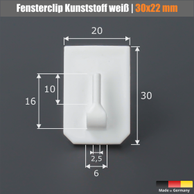 Fensterhaken Türhaken Dekohaken Skizze mit Abmessungen  auf dunklem Untergrund