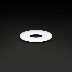 Unterlegscheibe POM Kunststoff liegend auf dunklem Untergrund