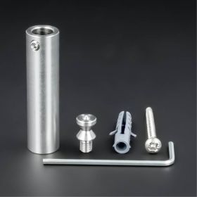 Schriften-Befestigung + Gewinde Edelstahl Ø 13x50mm Lieferumfang auf dunklem Untergrund