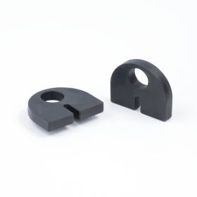 2 x Gummis 31x26 mm für Glashalter halbrund 50x40 mm PS: 1,5 mm stehend und liegend auf hellem Untergrund