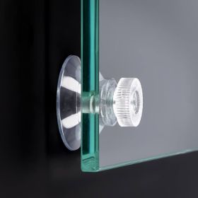 Saugnapf Ø 30 mm mit M4x6 mm Gewinde an Glasplatte montiert