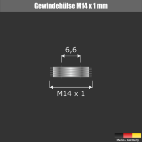 Schildbefestigung Edelstahl V2A Ø 18x5mm Maße Gewindehülse Messing auf schwarzem Untergrund